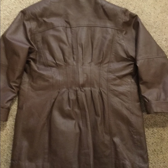 𝅺venezia Vitale Brown Leather Jacket Coat Sz A4 - Picture 3 of 8